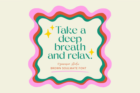 Brown Soulmate Font Zeenesia Std 