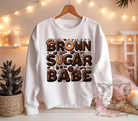 Brown Sugar PNG, Cute Babe, Sublimation Design, Digital Download, Coffee Lover, Sweet Treat, Baking Art, Trendy Graphic Sublimation Lara' s Designs 