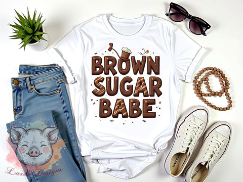 Brown Sugar PNG, Cute Babe, Sublimation Design, Digital Download, Coffee Lover, Sweet Treat, Baking Art, Trendy Graphic Sublimation Lara' s Designs 