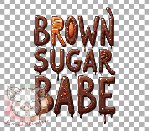 Brown Sugar PNG, Cute Babe, Sublimation Design, Digital Download, Coffee Lover, Sweet Treat, Baking Art, Trendy Graphic Sublimation Lara' s Designs 