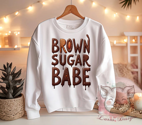 Brown Sugar PNG, Cute Babe, Sublimation Design, Digital Download, Coffee Lover, Sweet Treat, Baking Art, Trendy Graphic Sublimation Lara' s Designs 