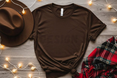 Brown t-shirt mockup design Mock Up Photo Designangry 