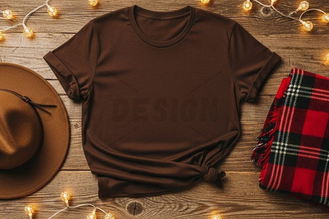 Brown t-shirt mockup design Mock Up Photo Designangry 