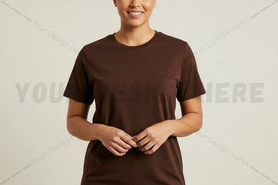 Brown t-shirt mockup design Mock Up Photo Regulrcrative 