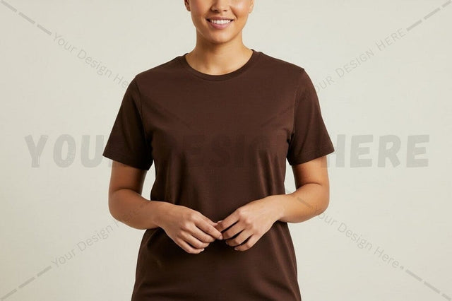 Brown t-shirt mockup design Mock Up Photo Regulrcrative 
