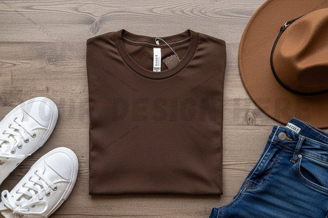 Brown t-shirt mockup design Mock Up Photo Regulrcrative 