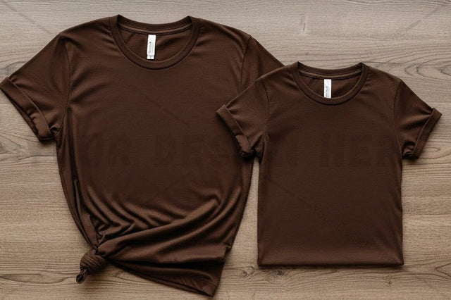 Brown t-shirt mockup design Mock Up Photo Regulrcrative 