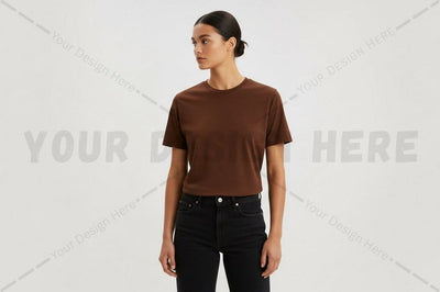 Brown t-shirt mockup design Mock Up Photo Regulrcrative 