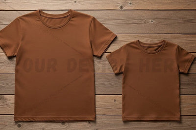 Brown t-shirt mockup design Mock Up Photo Regulrcrative 