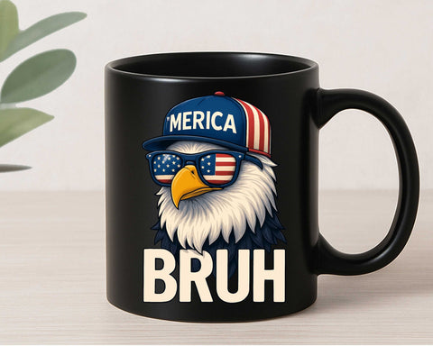 BRUH Bald Eagle 4th of July SVG Funny Patriotic 'Merica USA Clipart SVG BillahCrafts 