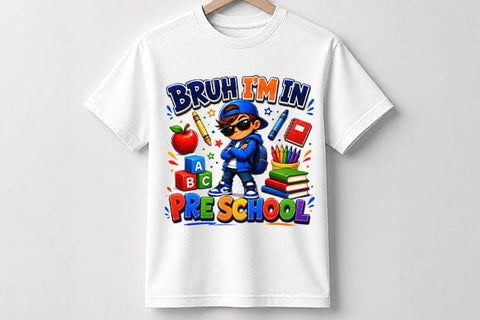Bruh I'm In Back to School PNG Bundle | Pre-K to 5th Grade Designs SVG BillahCrafts 