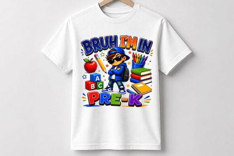 Bruh I'm In Back to School PNG Bundle | Pre-K to 5th Grade Designs SVG BillahCrafts 