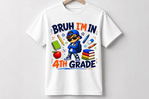 Bruh I'm In Back to School PNG Bundle | Pre-K to 5th Grade Designs SVG BillahCrafts 