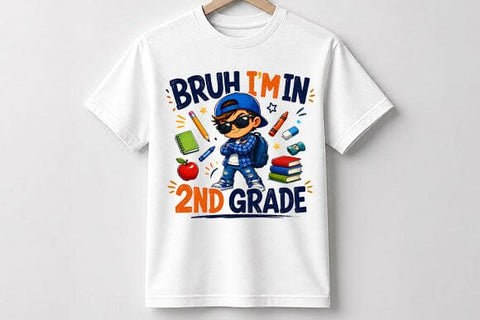 Bruh I'm In Back to School PNG Bundle | Pre-K to 5th Grade Designs SVG BillahCrafts 