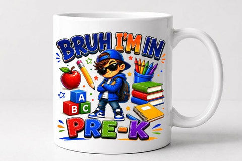 Bruh I'm In Pre-K PNG Funny Back to School Sublimation Design SVG BillahCrafts 