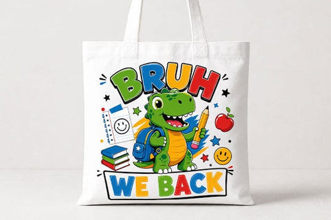 Bruh We Back Dinosaur PNG | Funny Back to School Digital Download SVG BillahCrafts 