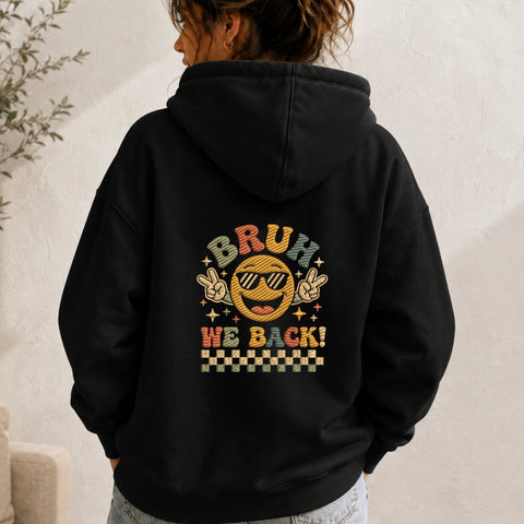 Bruh We Back Funny Emoji Machine Embroidery Design PES DST Stitch Files Embroidery/Applique DESIGNS PatternFeed8 