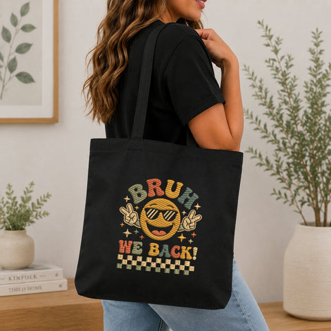 Bruh We Back Funny Emoji Machine Embroidery Design PES DST Stitch Files Embroidery/Applique DESIGNS PatternFeed8 