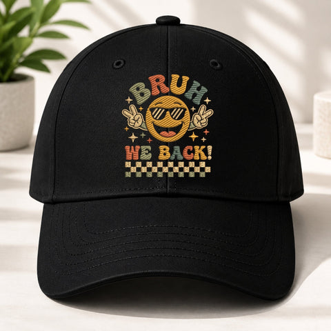 Bruh We Back Funny Emoji Machine Embroidery Design PES DST Stitch Files Embroidery/Applique DESIGNS PatternFeed8 