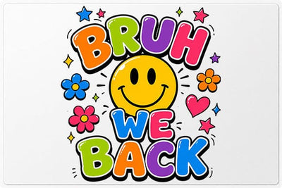 Bruh We Back PNG | Retro Smiley Back to School Digital Download SVG BillahCrafts 