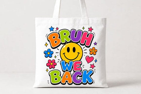 Bruh We Back PNG | Retro Smiley Back to School Digital Download SVG BillahCrafts 