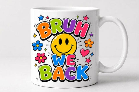 Bruh We Back PNG | Retro Smiley Back to School Digital Download SVG BillahCrafts 