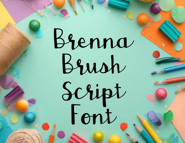 Brush Script Font OTF, Fonts for Crafting, Handwritten Font Font Crafting With Brenna 