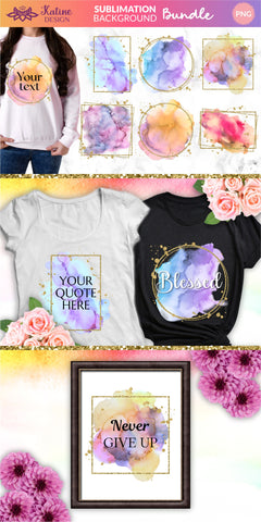 Brush Stroke Alcohol Ink Sublimation Background Designs PNG, Sublimation Background Bundle, paint brush png, Paint splash, paint blotches, gold geometric frame, alcohol ink backgrounds, alcohol ink sublimation, sublimation backsplash Sublimation KatineDesign 