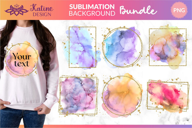 Brush Stroke Alcohol Ink Sublimation Background Designs PNG, Sublimation Background Bundle, paint brush png, Paint splash, paint blotches, gold geometric frame, alcohol ink backgrounds, alcohol ink sublimation, sublimation backsplash Sublimation KatineDesign 