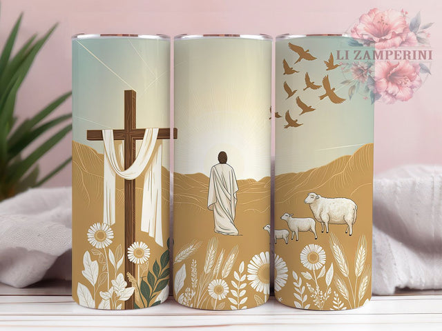 Brush Stroke Jesus Faith Tumbler, Easter Christian Tumbler, Faith Bible Wrap, Stylish 20oz Wrap, Sublimation Design, Trendy Gift Idea, Inspirational Easter Tumbler Sublimation Li Zamperini 