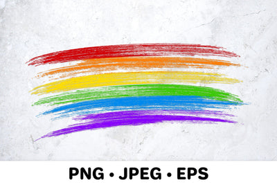 Brush stroke LGBT pride flag sublimation. Rainbow LGBTQ flag Sublimation LaBelezoka 