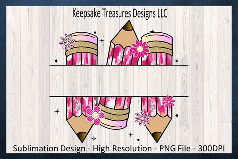 Brush Stroke Pencil Frame, Back To School Sublimation PNG, Back To School T-Shirt Design, Digital Download Sublimation Keepsake Treasures Designs LLC. 