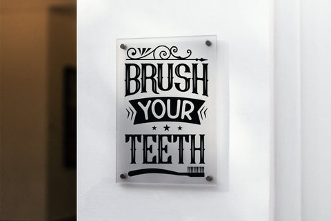 Brush Your Teeth, Funny Bathroom Sign SVG SVG CraftLabSVG 