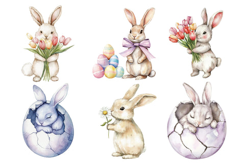 Brushstroke Bunny Easter Sublimation Sublimation PaperPrintSVG 