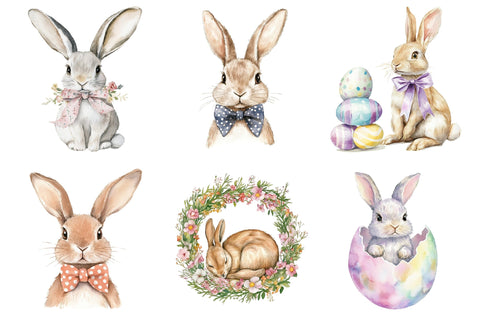 Brushstroke Bunny Easter Sublimation Sublimation PaperPrintSVG 