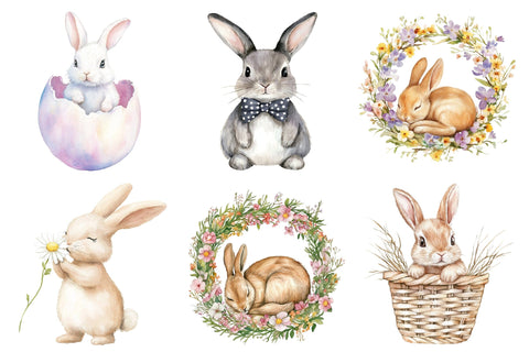 Brushstroke Bunny Easter Sublimation Sublimation PaperPrintSVG 