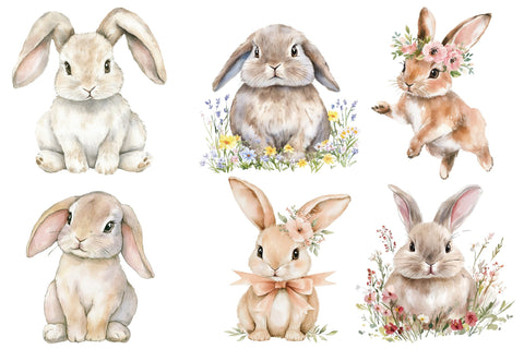 Brushstroke Bunny Easter Sublimation Sublimation PaperPrintSVG 