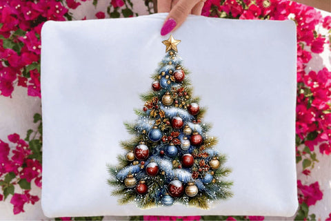 Brushstroke Christmas Tree Clipart Sublimation SVGArt 