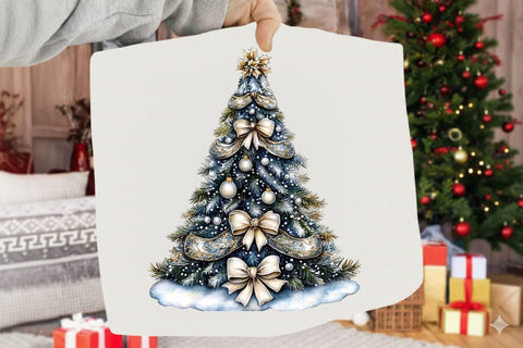 Brushstroke Christmas Tree Clipart Sublimation SVGArt 