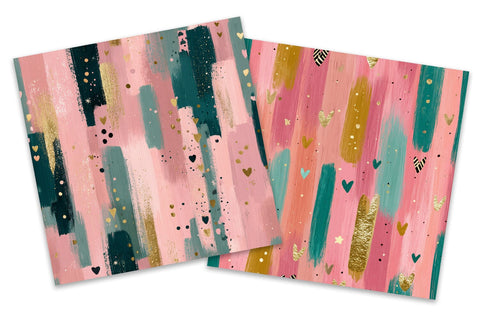 Brushstroke Hearts Vol 2 Digital Paper Pack Sublimation BijouBay 