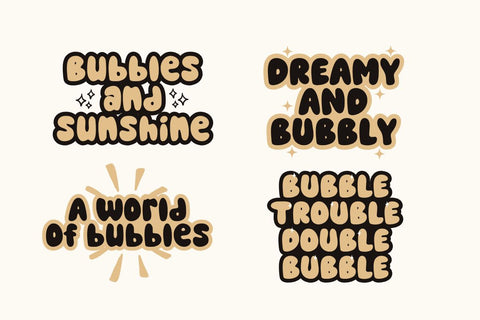 Bubble Bright - Retro Bubble Font Font Masyafi Studio 