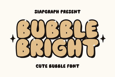 Bubble Bright - Retro Bubble Font Font Masyafi Studio 