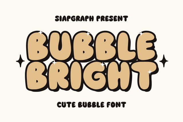 Bubble Bright - Retro Bubble Font Font Masyafi Studio 