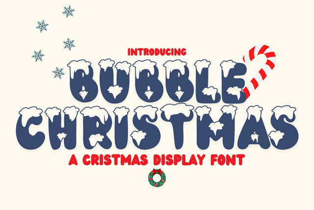 Bubble Christmas Font Dm Letter Studio 
