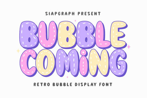 Bubble Coming - Cute Bubble Font Font Masyafi Studio 