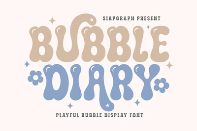 Bubble Diary - Playful Bubble Display Font Font Masyafi Studio 
