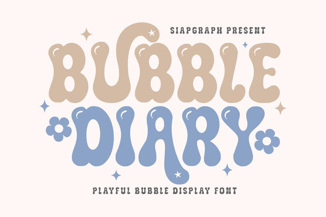 Bubble Diary - Playful Bubble Display Font Font Masyafi Studio 