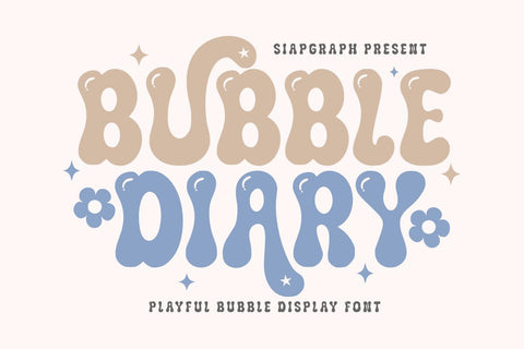 Bubble Diary - Playful Bubble Display Font Font Masyafi Studio 