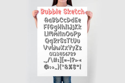 Bubble Font Bundle | Cute Playful Fonts for Crafts | Kawaii Handwritten Font Pack Font TonisArtStudio 