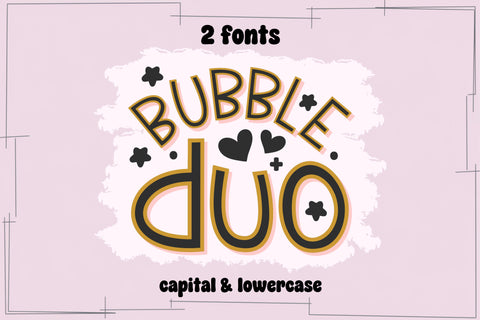 Bubble Font Bundle | Cute Playful Fonts for Crafts | Kawaii Handwritten Font Pack Font TonisArtStudio 